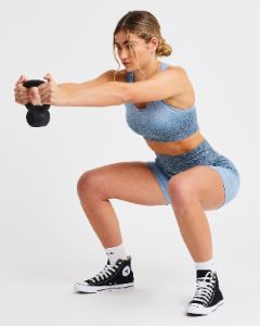Pulse Ombré Seamless Shorts - Teal sold by AYBL