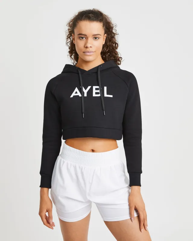 Staple Crop Hoodie - Black sold by AYBL