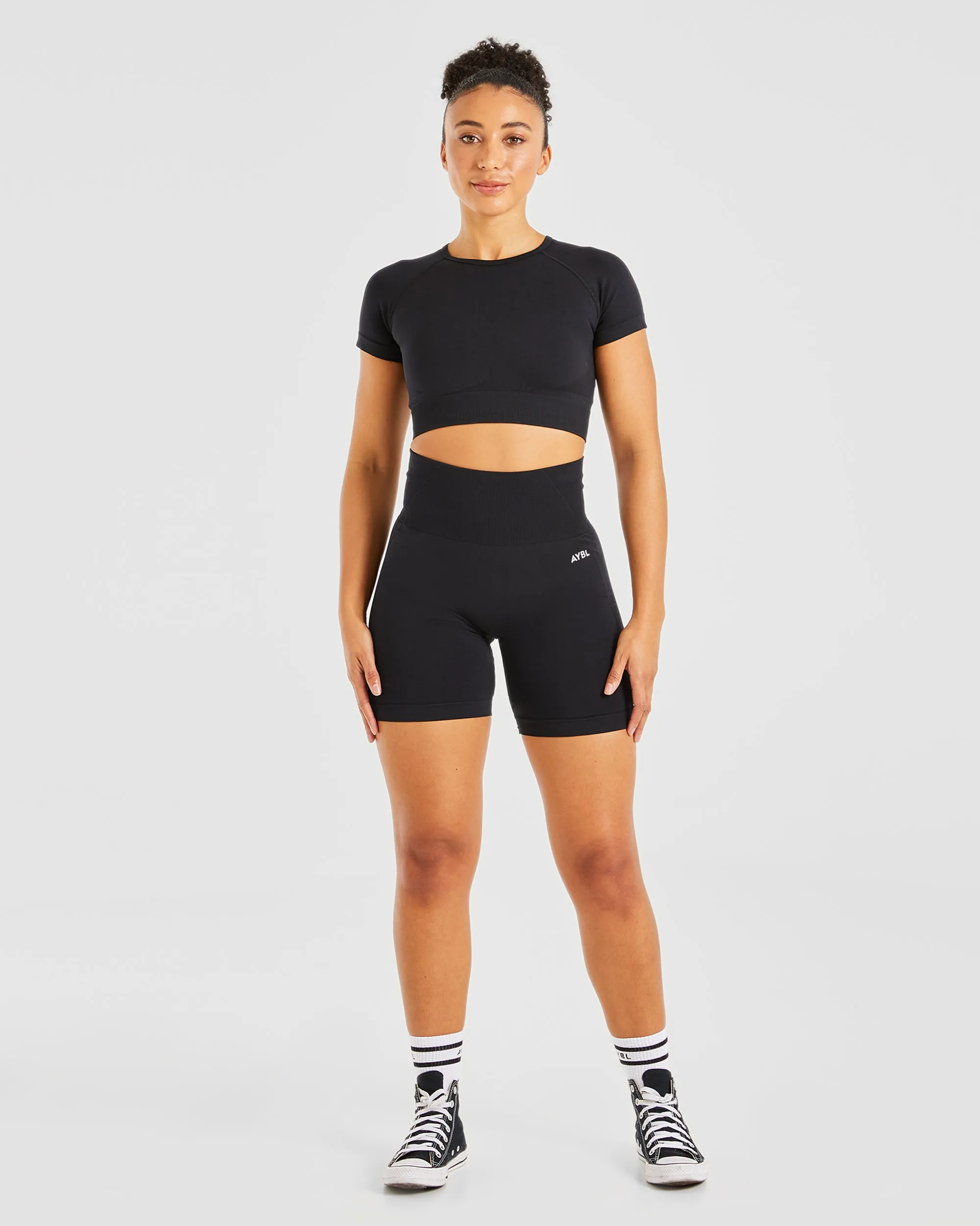 Empower Seamless Crop Top - Black sold by AYBL product image thumbnail 3