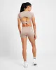 Revive Seamless Crop Top - Warm Taupe Marl sold by AYBL