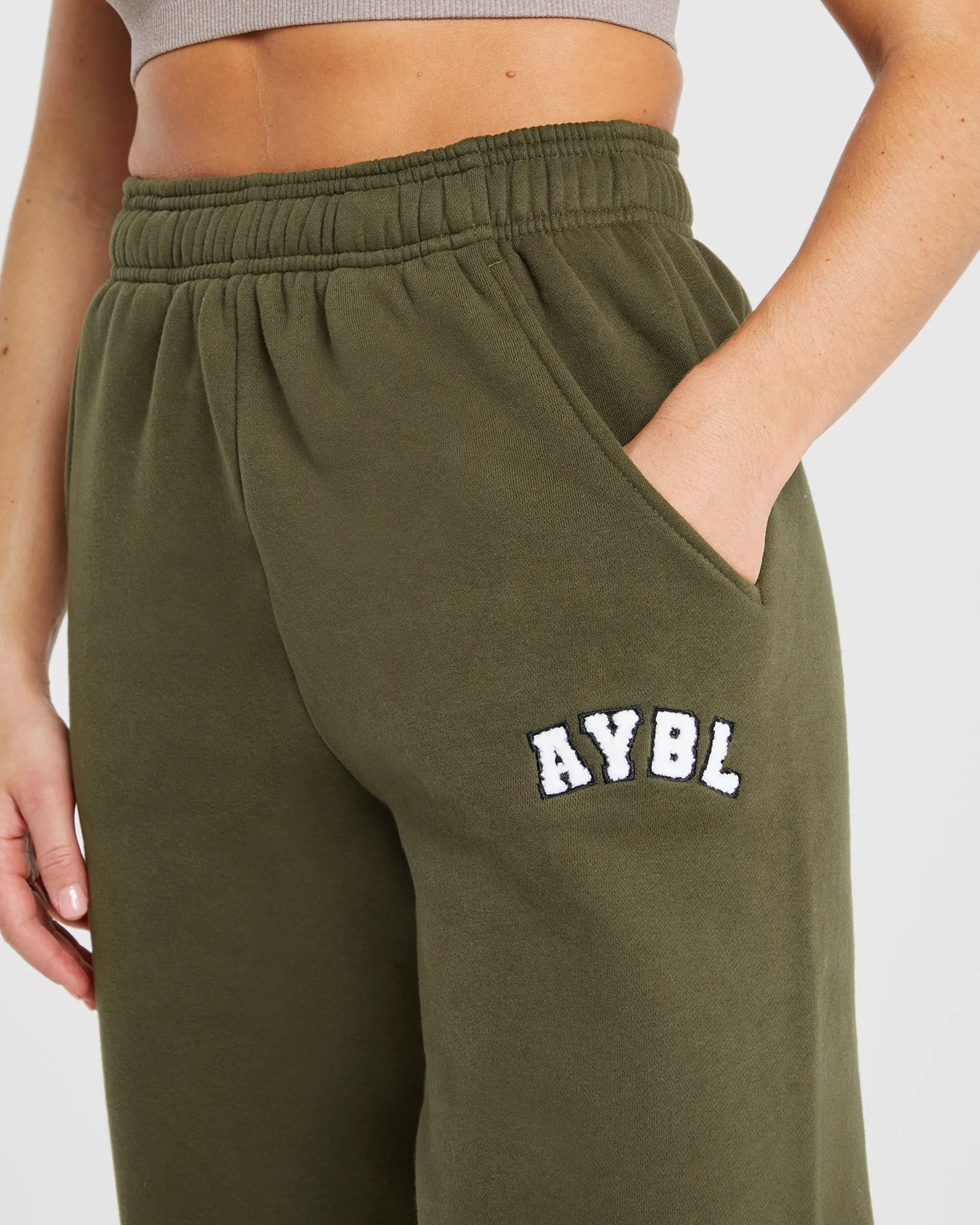 Varsity Oversized Joggers - Khaki sold by AYBL product image thumbnail 5