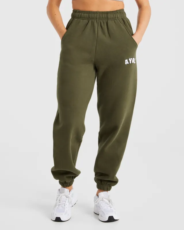 Varsity Oversized Joggers - Khaki sold by AYBL