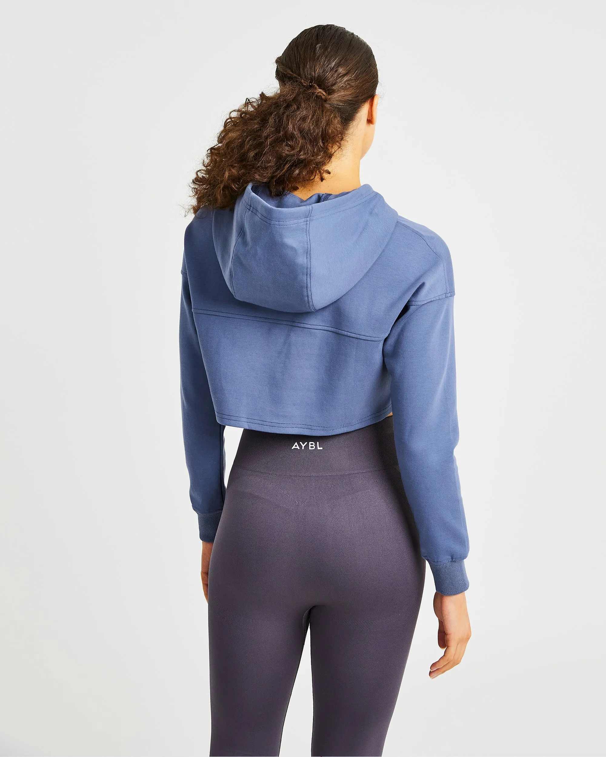 Everyday Cutout Crop Hoodie - Slate Blue sold by AYBL product image thumbnail 2