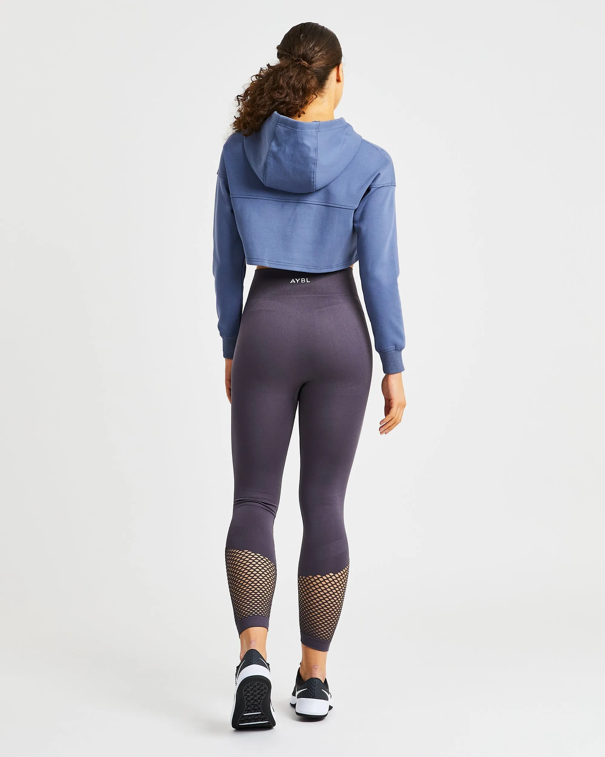 Everyday Cutout Crop Hoodie - Slate Blue sold by AYBL product image thumbnail 4