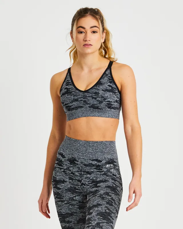 Evolve Camo Seamless Sports Bra - Black sold by AYBL