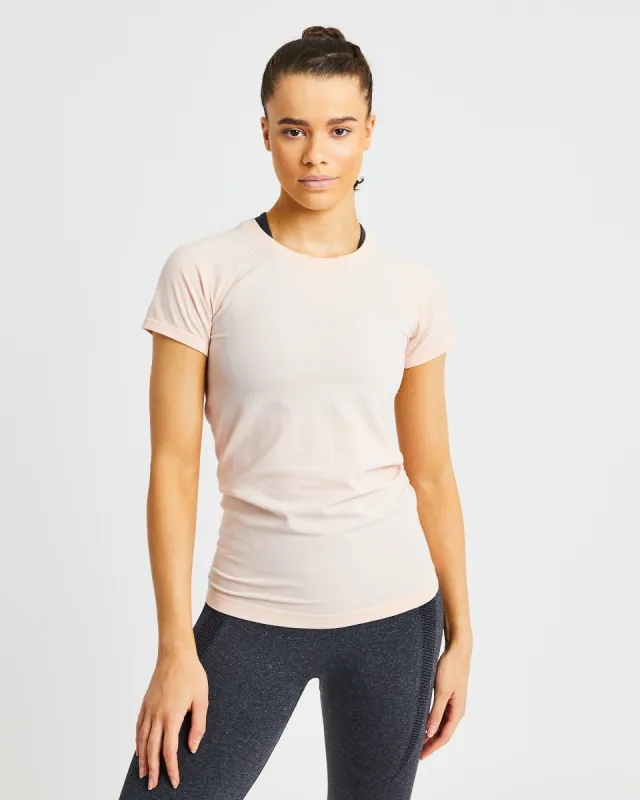 Embrace Seamless T Shirt - Soft Peach sold by AYBL