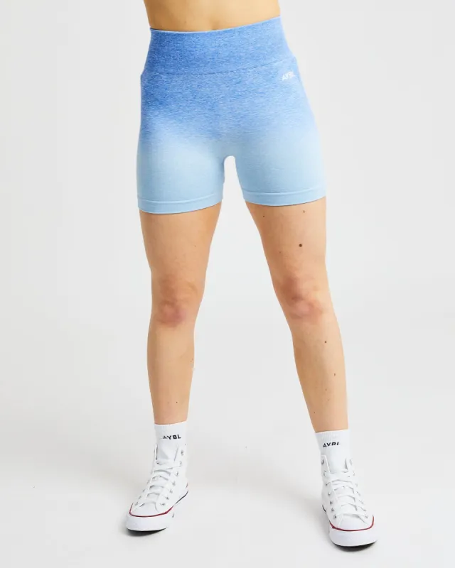 Pulse Ombré Seamless Shorts - Sky Blue sold by AYBL