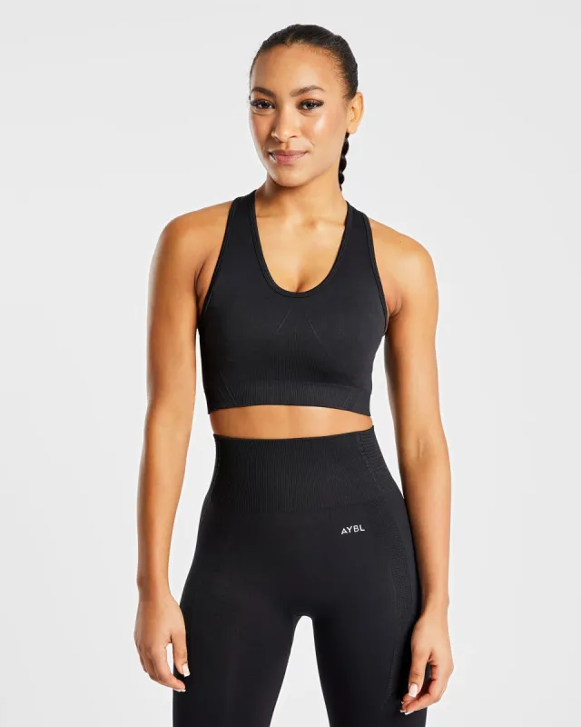 Balance V2 Seamless Sports Bra - Black sold by AYBL
