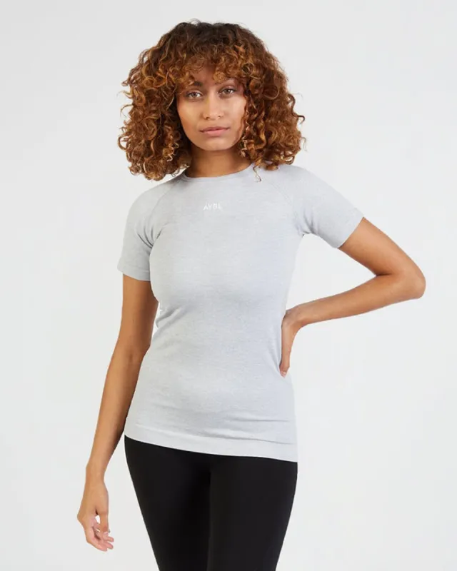 Motion Seamless T Shirt - Light Grey sold by AYBL