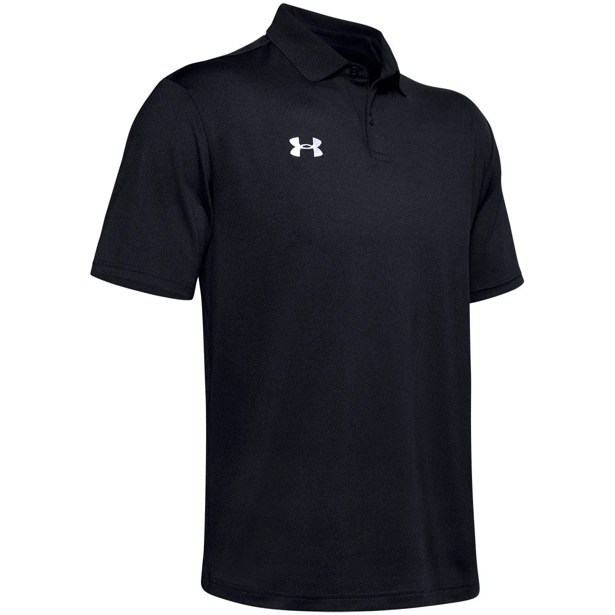 48-Hour Under Armour Men's Black Team Performance Polo sold by Merchology
