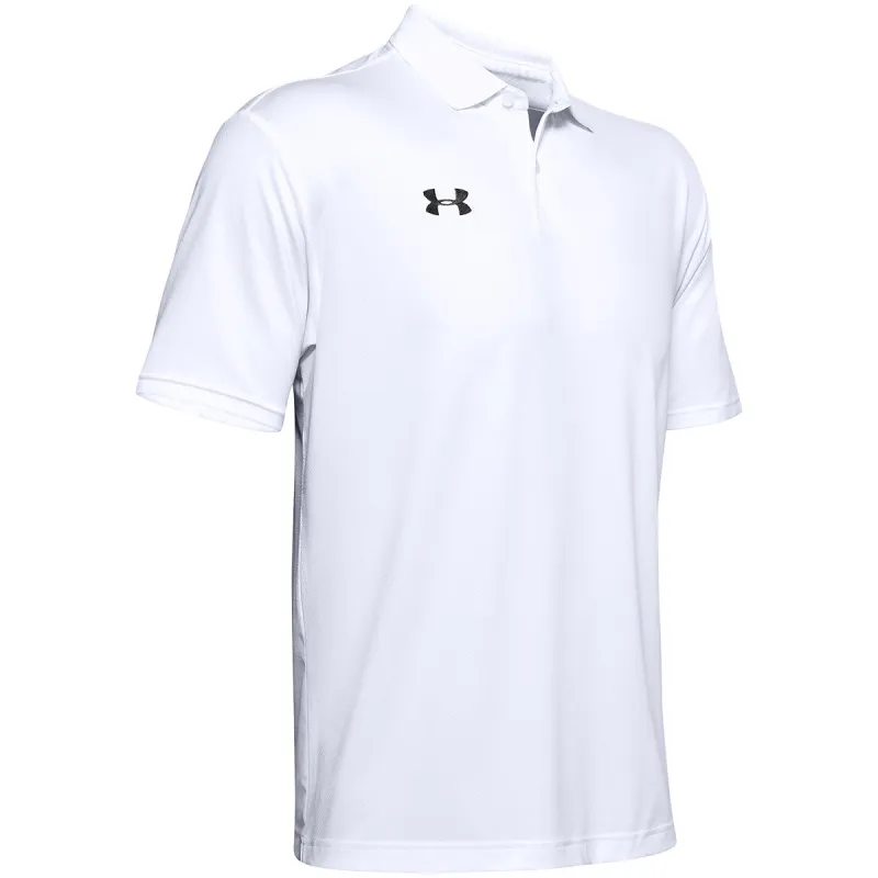 Under Armour Men's White Team Performance Polo made by Under Armour