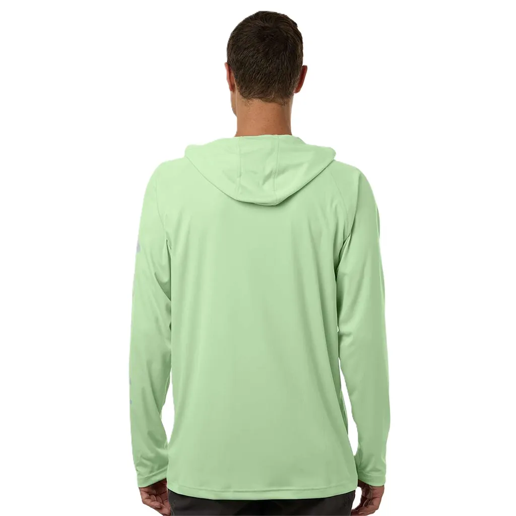 Columbia Men's Key West/Cool Grey PFG Terminal Tackle Hooded Long Sleeve T-Shirt sold by Merchology product image thumbnail 4