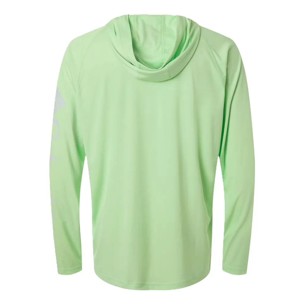 Columbia Men's Key West/Cool Grey PFG Terminal Tackle Hooded Long Sleeve T-Shirt sold by Merchology product image thumbnail 2