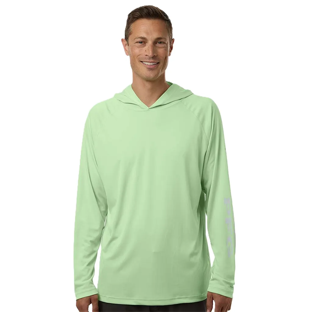 Columbia Men's Key West/Cool Grey PFG Terminal Tackle Hooded Long Sleeve T-Shirt sold by Merchology product image thumbnail 3