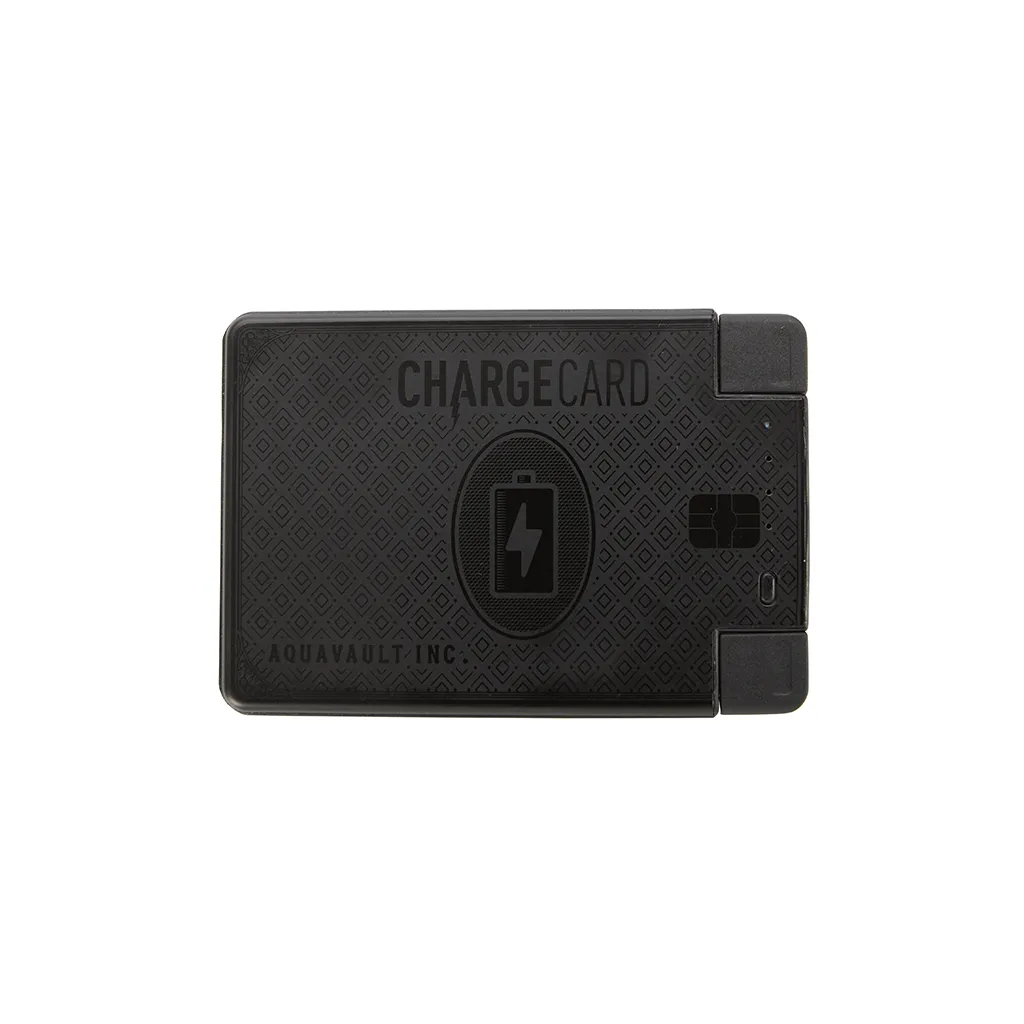 AquaVault Matte Black ChargeCard Power Bank 2,300 mAh sold by Merchology product image thumbnail 2