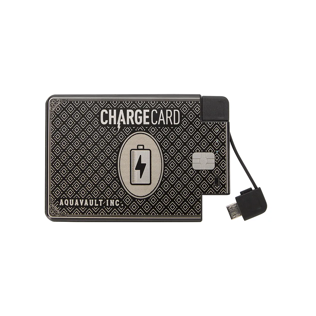 AquaVault Black ChargeCard Power Bank 2,300 mAh sold by Merchology product image thumbnail 3