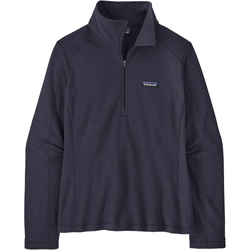 Patagonia Women's Sunken Blue Micro D 1/4-Zip made by Patagonia