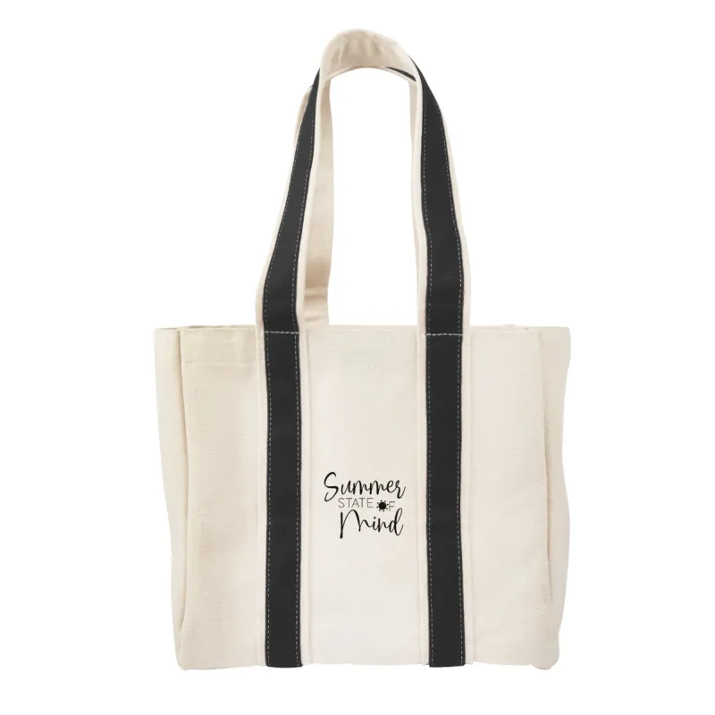 Hit Black Quatre Wine Bottle 10 oz. Cotton Canvas Tote Bag made by Merchology