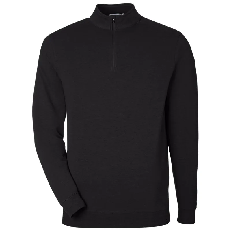 tasc Men's Black Cloud French Terry Quarter-Zip made by Merchology