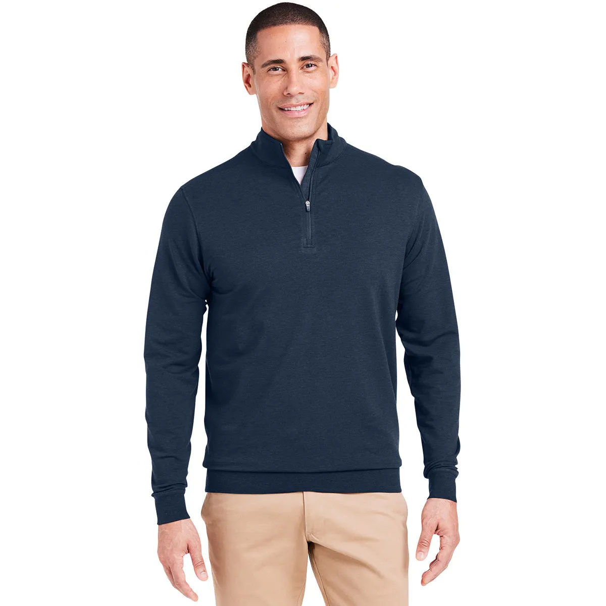 tasc Men's Classic Navy Cloud French Terry Quarter-Zip sold by Merchology product image thumbnail 4