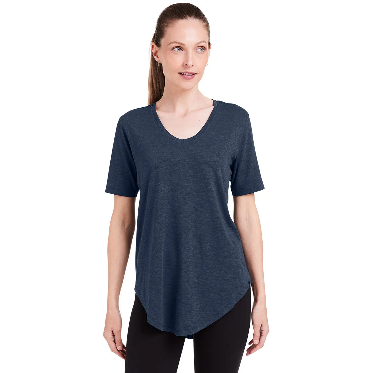 tasc Women's Classic Navy Longline T-Shirt sold by Merchology product image thumbnail 4