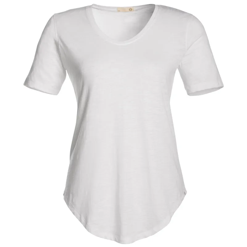 tasc Women's White Longline T-Shirt made by Merchology