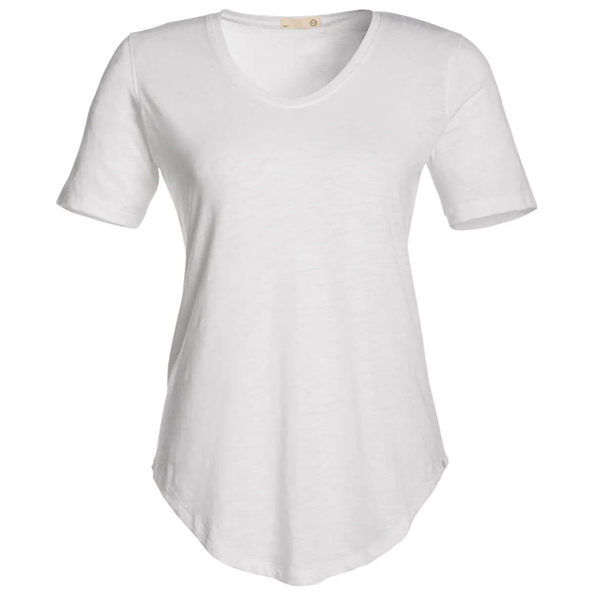 tasc Women's White Longline T-Shirt sold by Merchology