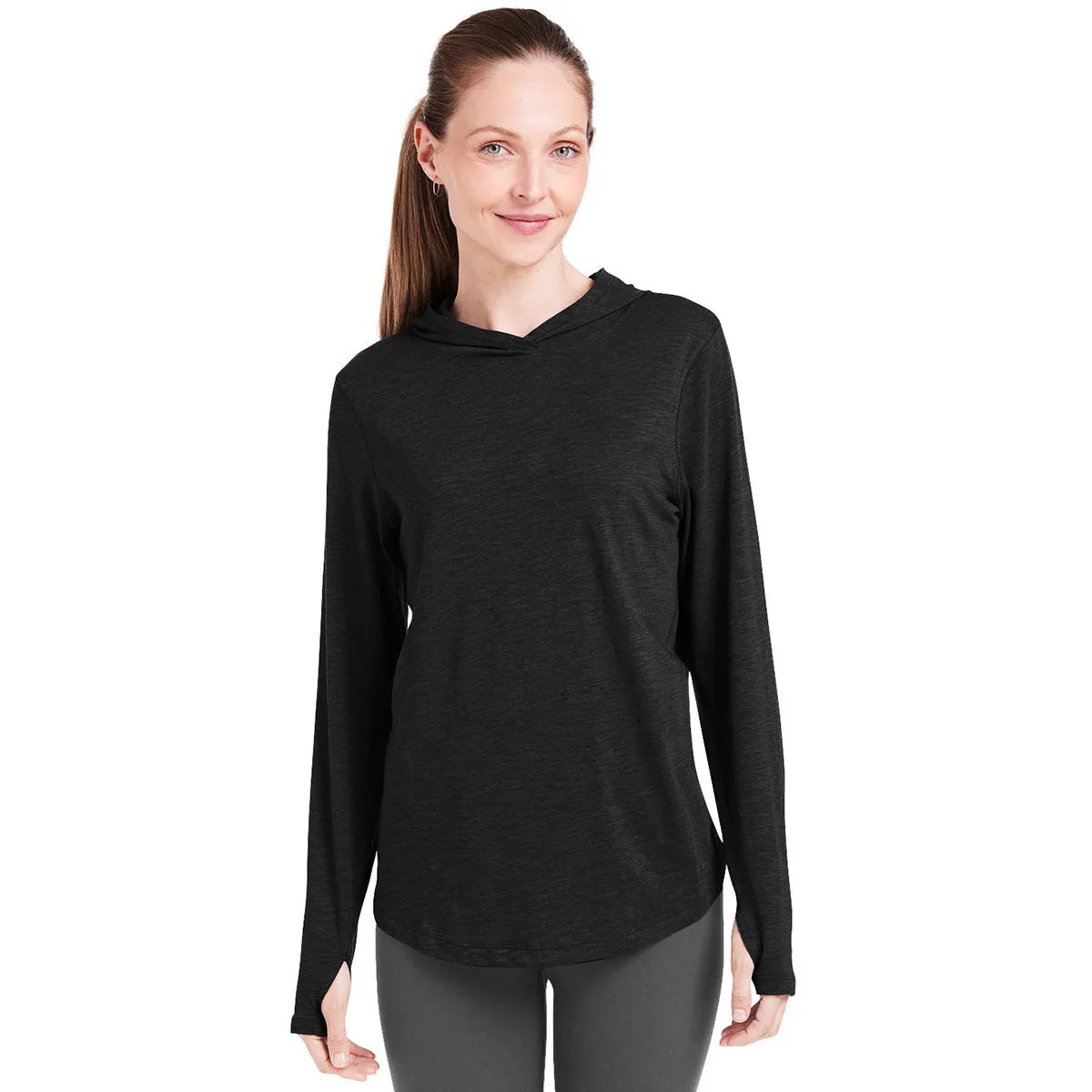 tasc Women's Black Recess Hooded Pullover sold by Merchology product image thumbnail 4