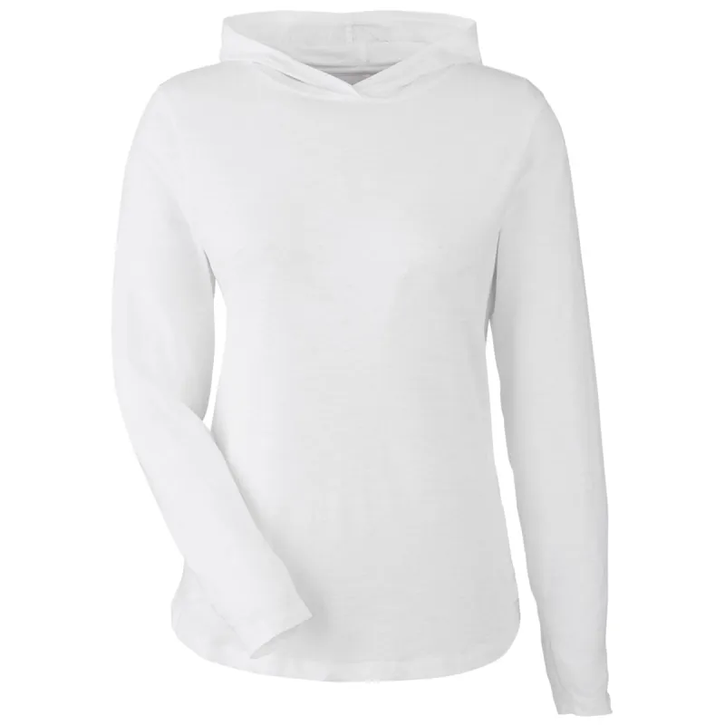 tasc Women's White Recess Hooded Pullover sold by Merchology