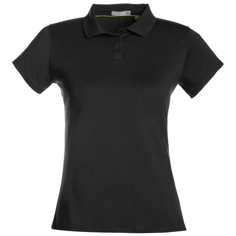 tasc Women's Black Heather Air Lightweight Polo made by Merchology