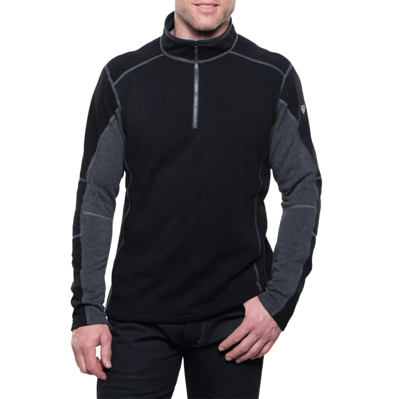 KUHL Men's Black/Steel Revel Quarter Zip sold by Merchology