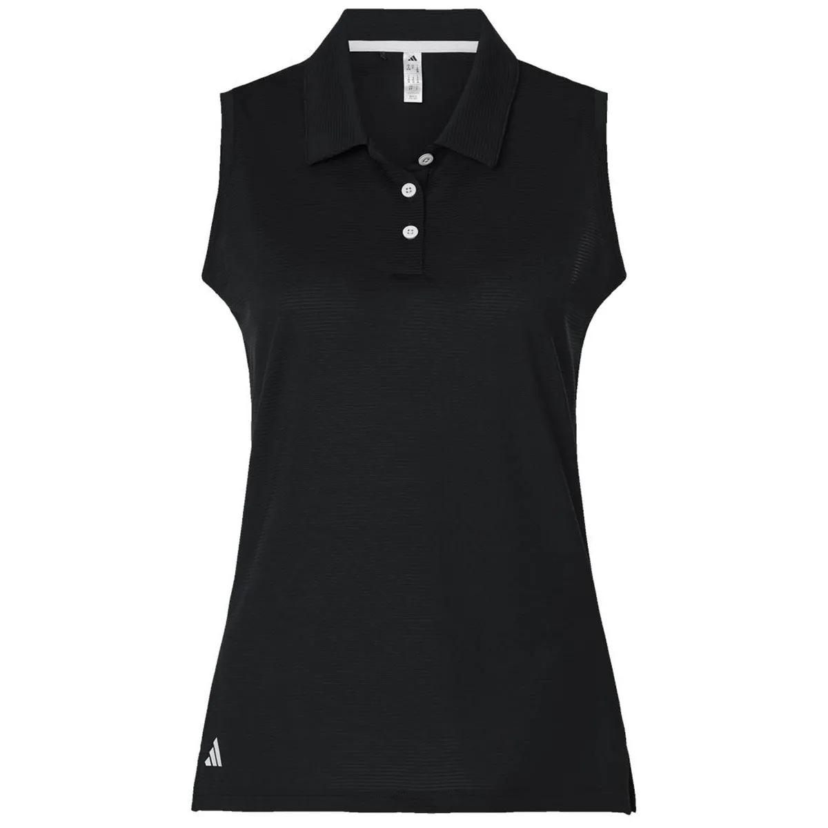 Adidas Women's Black Ottoman Sleeveless Polo sold by Merchology