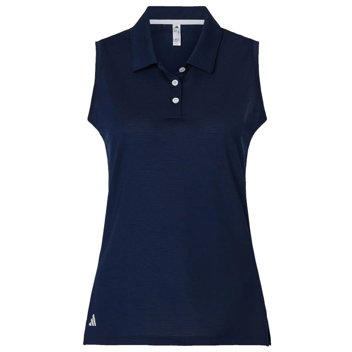 Adidas Women's Collegiate Navy Ottoman Sleeveless Polo sold by Merchology