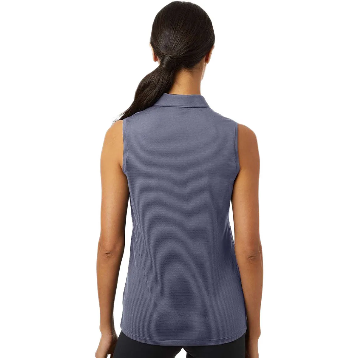 Adidas Women's Preloved Violet Ottoman Sleeveless Polo sold by Merchology product image thumbnail 4