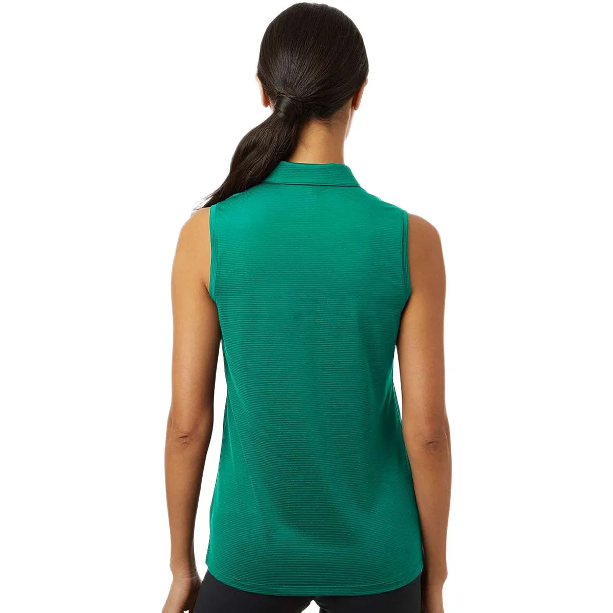 Adidas Women's Pure Teal Ottoman Sleeveless Polo sold by Merchology product image thumbnail 4