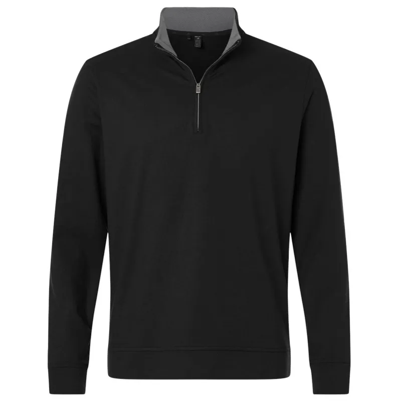 Adidas Men's Black Ultimate365 Classic Quarter-Zip Pullover made by Adidas