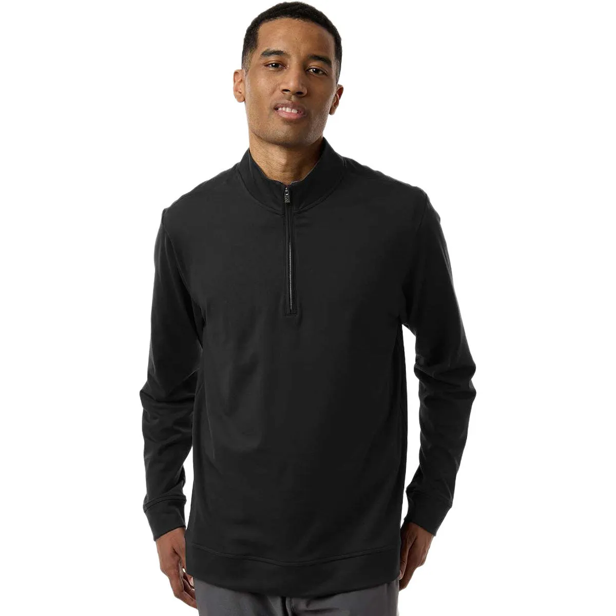 Adidas Men's Black Ultimate365 Classic Quarter-Zip Pullover sold by Merchology product image thumbnail 3