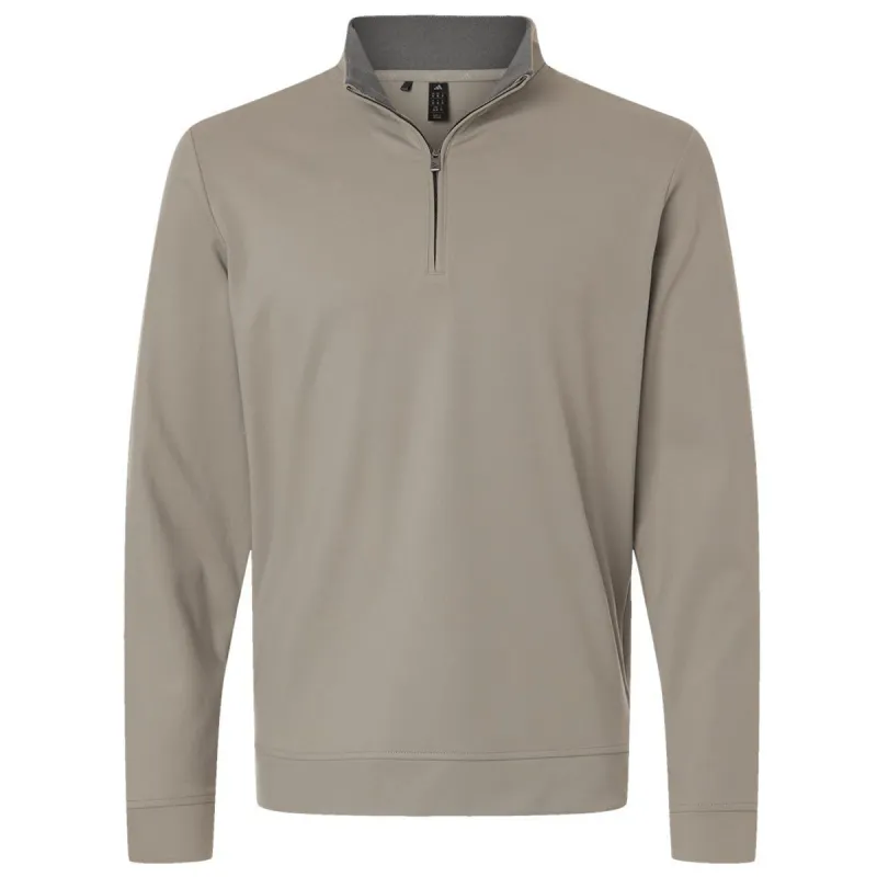 Adidas Men's Putty Beige Ultimate365 Classic Quarter-Zip Pullover made by Adidas