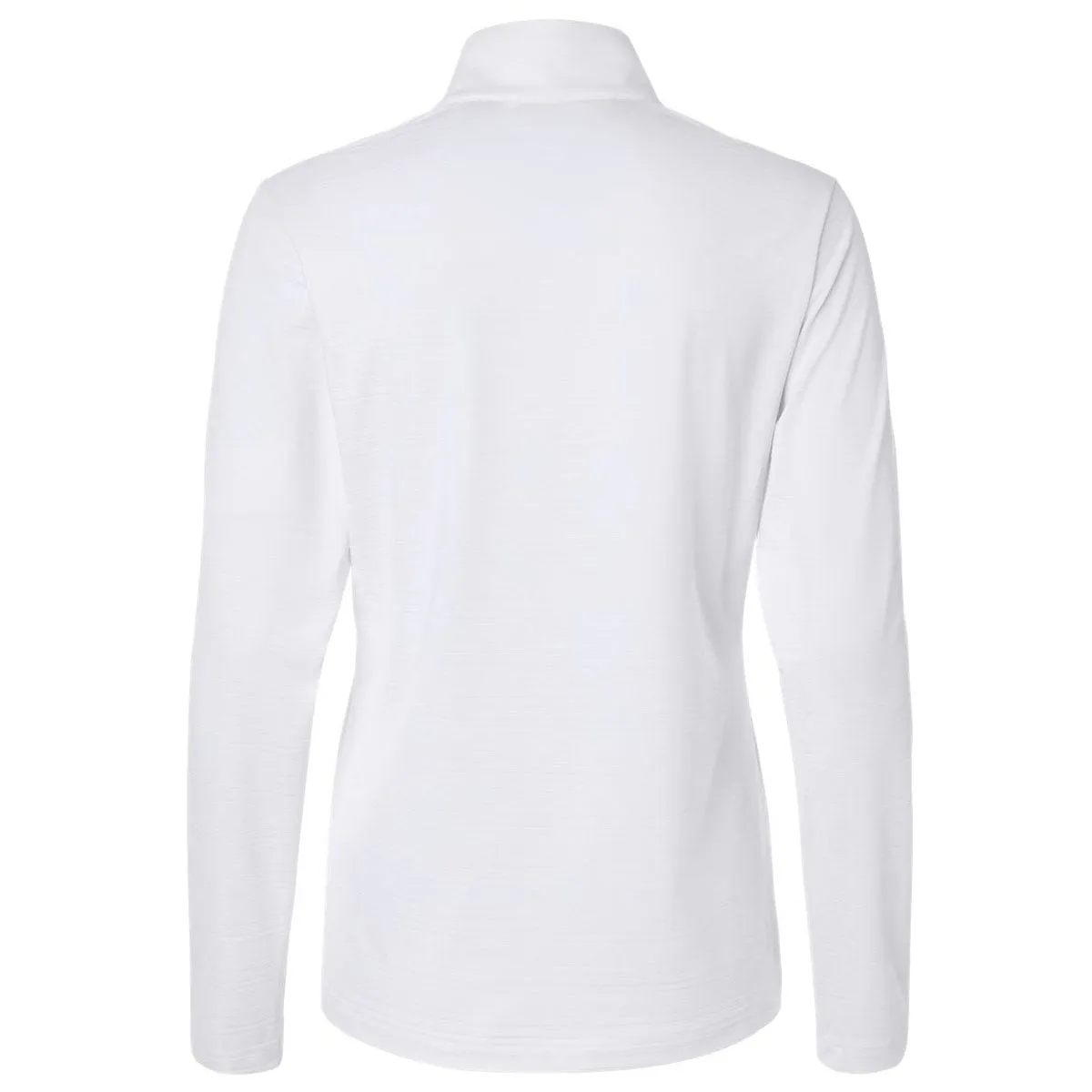 Adidas Women's White Textured Stripe Quarter-Zip Pullover sold by Merchology product image thumbnail 2