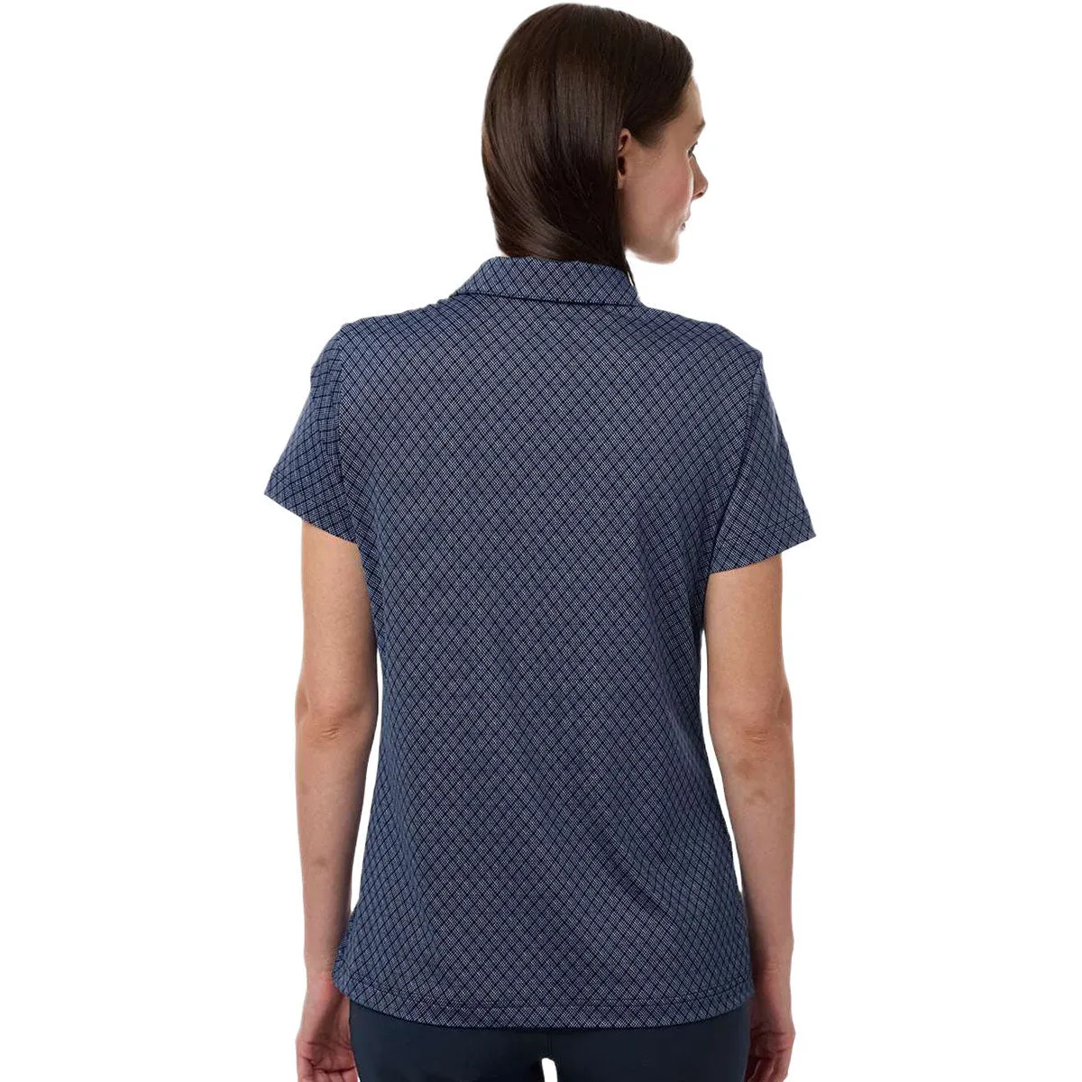 Adidas Women's Collegiate Navy 4-Way Stretch Printed Polo sold by Merchology product image thumbnail 4