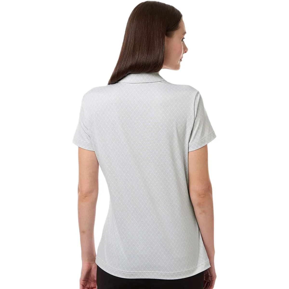Adidas Women's White 4-Way Stretch Printed Polo sold by Merchology product image thumbnail 4