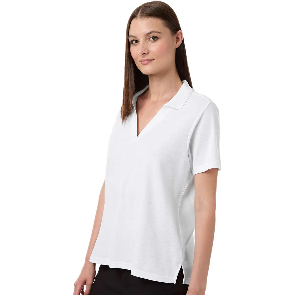 Core 365 Women's White Resolve CVC Performance Pique Polo sold by Merchology product image thumbnail 5