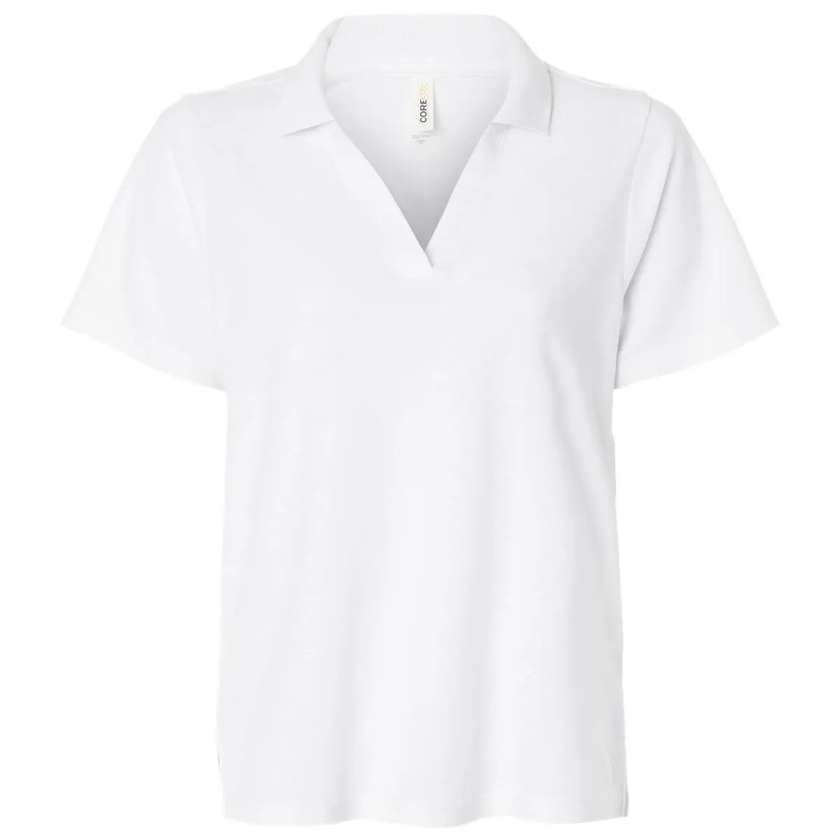 Core 365 Women's White Resolve CVC Performance Pique Polo sold by Merchology