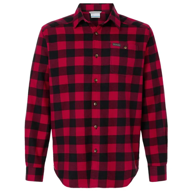 Columbia Men's Mountain Red Buffalo Check Cornell Woods Flannel Shirt made by Columbia