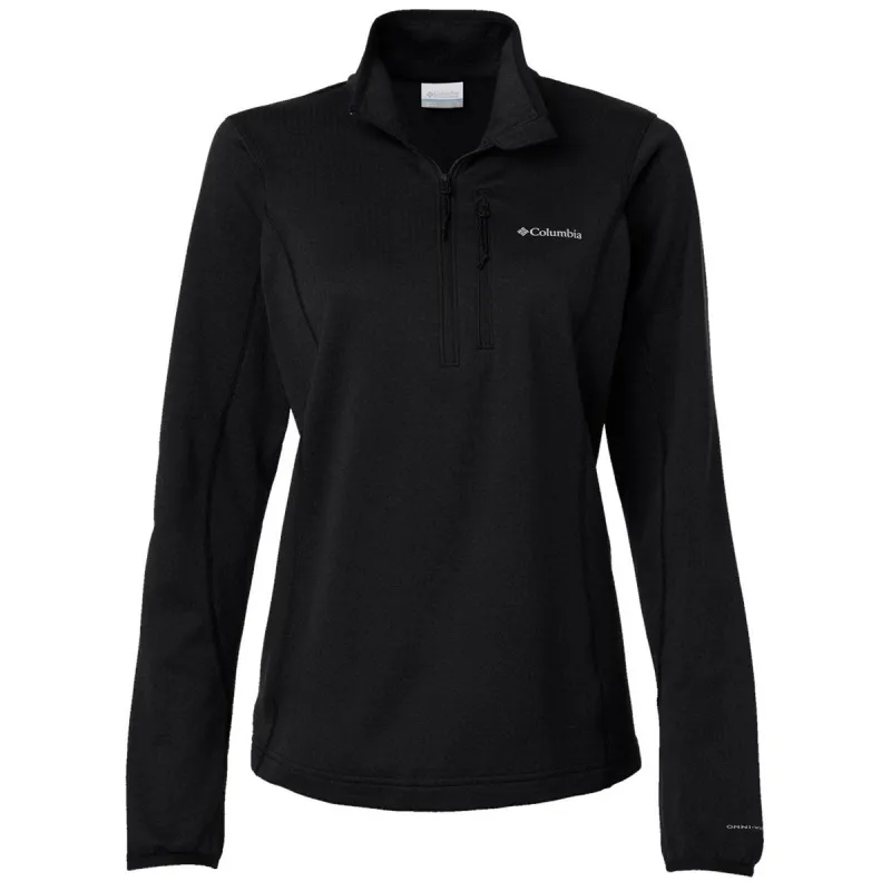 Columbia Women's Black Essential Hike Grid Fleece Half-Zip Pullover made by Columbia