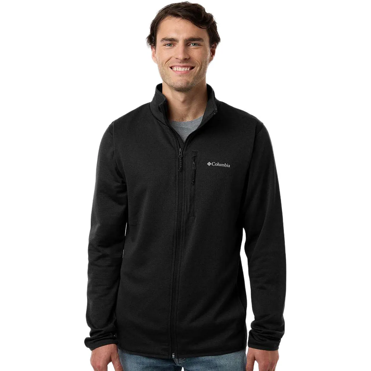 Columbia Men's Black Essential Hike Grid Fleece Full-Zip sold by Merchology product image thumbnail 3