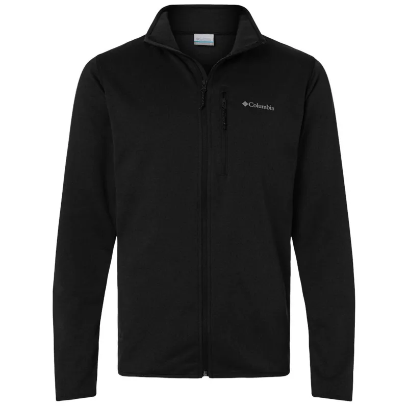 Columbia Men's Black Essential Hike Grid Fleece Full-Zip made by Columbia