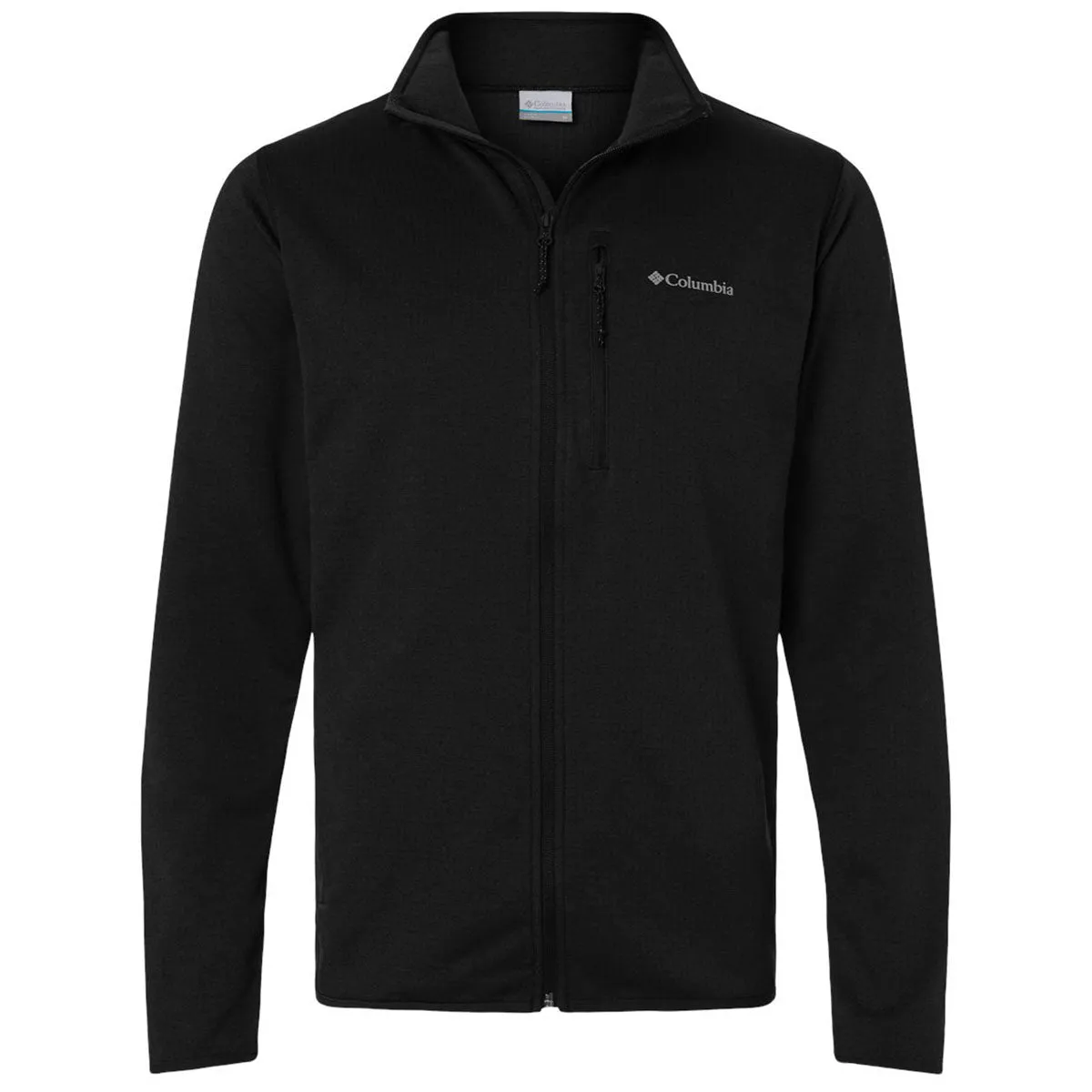 Columbia Men's Black Essential Hike Grid Fleece Full-Zip sold by Merchology