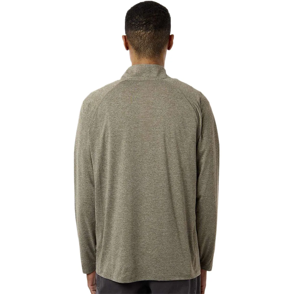 HUK Men's Heather Moss Airweight Heather Quarter-Zip Pullover sold by Merchology product image thumbnail 4
