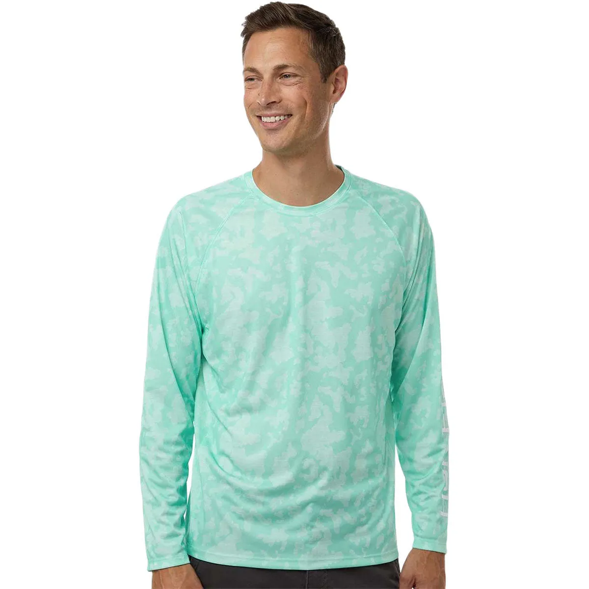 HUK Men's Beach Glass LoPro Running Lakes Long Sleeve T-Shirt sold by Merchology product image thumbnail 3